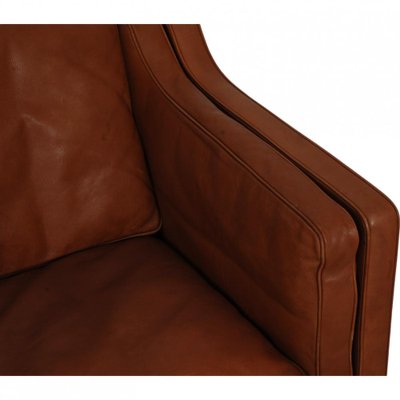 2213 Sofa in Brown Leather by Børge Mogensen, 1980s-MTD-2028738