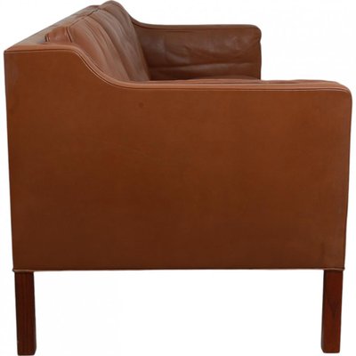 2213 Sofa in Brown Leather by Børge Mogensen, 1980s-MTD-2028738