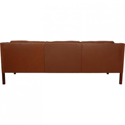 2213 Sofa in Brown Leather by Børge Mogensen, 1980s-MTD-2028738