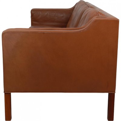 2213 Sofa in Brown Leather by Børge Mogensen, 1980s-MTD-2028738