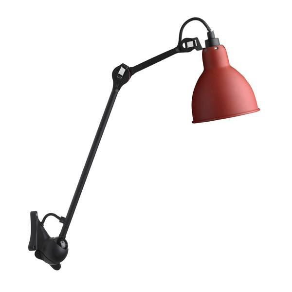 N222 Wall Lamp by Lampe Gras #Mat Black & Mat Red