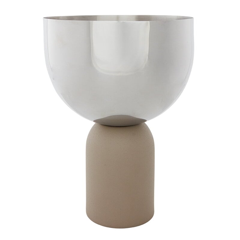 Torus flowerpot by AYTM #S, silver - taupe #