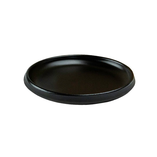 Eclipse dessert plate 16 cm by Vaidava Ceramics #2 pcs, black #