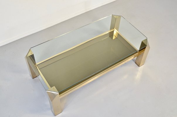 23 Karat Gold Plated Coffee Table from Belgo Chrom, 1960s-DUG-2041800