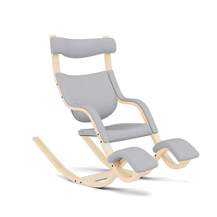 Gravity™ balans® - Ergonomic armchair with headrest (Base - Natural Lacquered Ash) by Varier Furniture