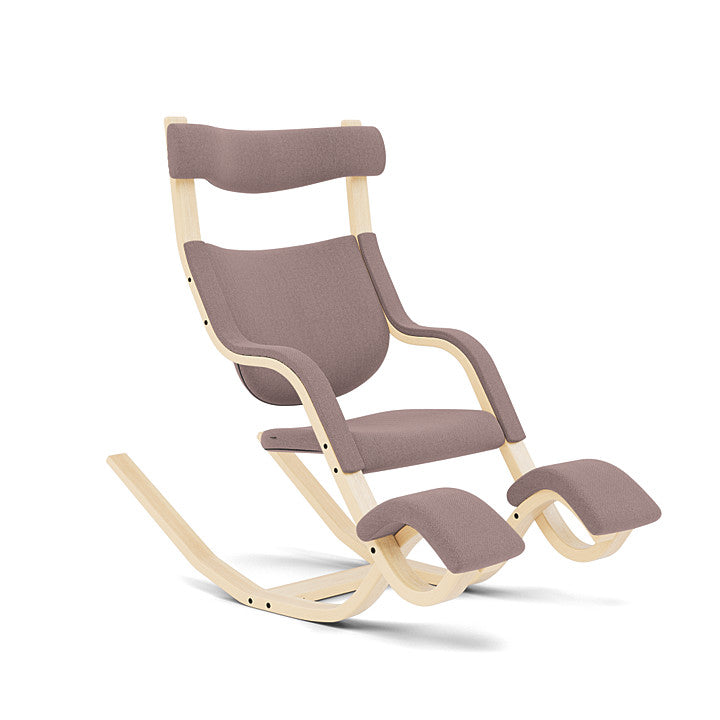 Gravity™ balans® - Ergonomic armchair with headrest (Base - Natural Lacquered Ash) by Varier Furniture