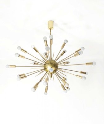 24-Light Sputnik Chandelier in Brass from Stilnovo, 1950s-OHK-1404609