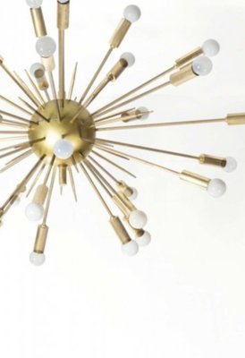 24-Light Sputnik Chandelier in Brass from Stilnovo, 1950s-OHK-1404609