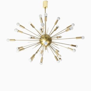 24-Light Sputnik Chandelier in Brass from Stilnovo, 1950s-OHK-1404609