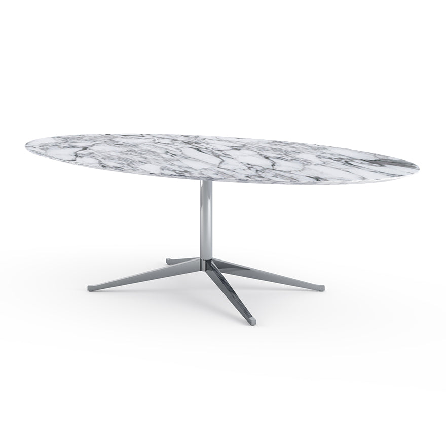 FLORENCE KNOLL TABLE DESK - Oval Marble writing desk 244x137 (Request Info)