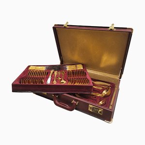 24k Gold Cutlery Set, Germany, 1970s, Set of 70-NUC-1823599