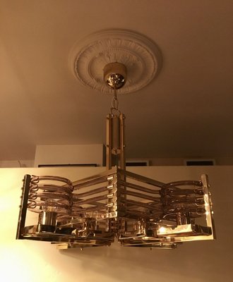 24kt Gold Chandelier by Gaetano Sciolari for Gaetano Sciolari , 1980s-OPE-778126