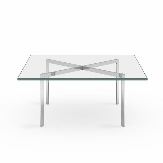 Barcelona® - Square Glass And Steel Coffee Table by Knoll