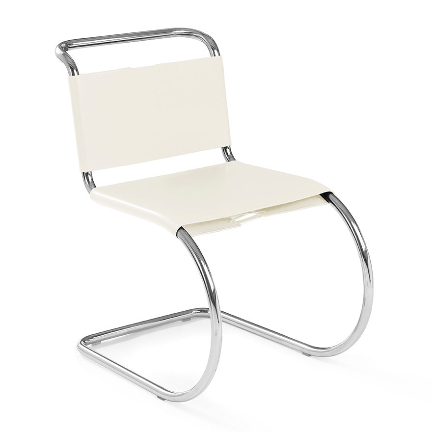 MR - Cantilever armless chair with Leather Sling Seat