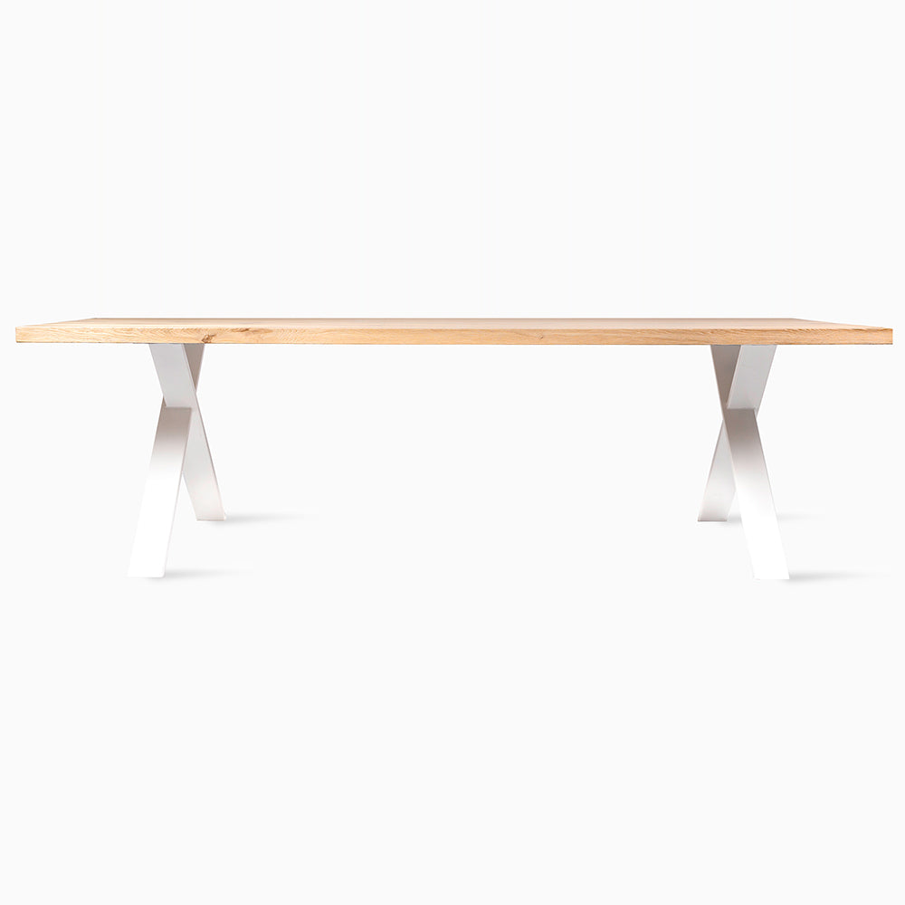 ACHILLE X BASE - Rectangular steel and wood dining table by Vincent Sheppard