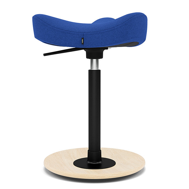 Move™ Compact - Rocker ergonomic office stool in wood and fabric (Upholstery Material - Divina 3)