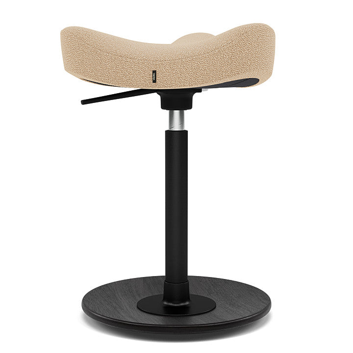 Move™ Compact - Rocker ergonomic office stool in wood and fabric (Upholstery Material - Vidar)