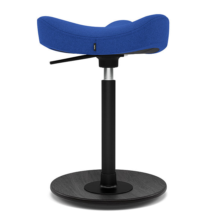 Move™ Compact - Rocker ergonomic office stool in wood and fabric (Upholstery Material - Divina 3)