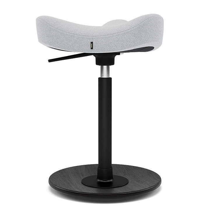 Move™ Compact - Rocker ergonomic office stool in wood and fabric (Upholstery Material - Vidar)