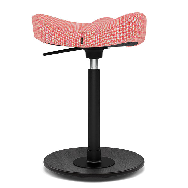 Move™ Compact - Rocker ergonomic office stool in wood and fabric (Upholstery Material - Revive)