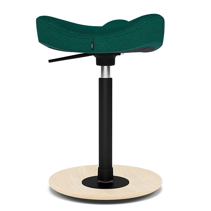 Move™ Compact - Rocker ergonomic office stool in wood and fabric (Upholstery Material - Reflect)