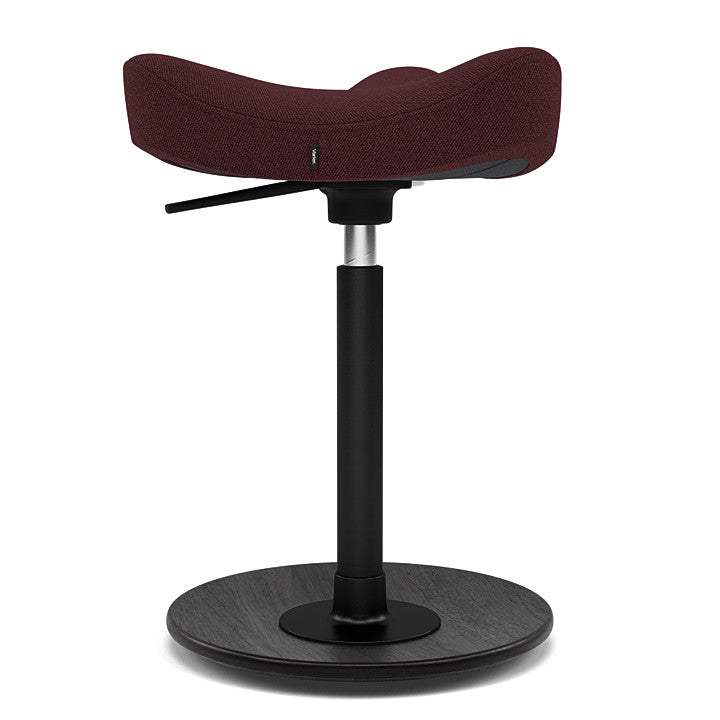 Move™ Compact - Rocker ergonomic office stool in wood and fabric (Upholstery Material - Vidar)