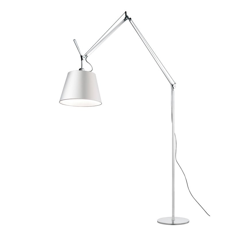 Tolomeo Mega floor lamp 42 cm by Artemide #aluminium - silk #