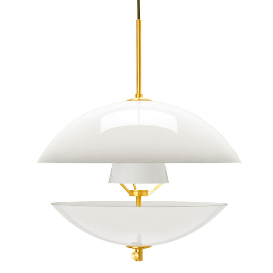 Clam Pendant Lamp Ø55 by Fritz Hansen #White/ Brass