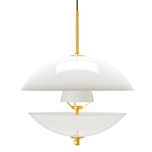 Clam Pendant Lamp Ø55 by Fritz Hansen #White/ Brass