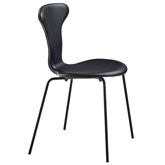Munkegaard side chair by HOWE #black leather - black #