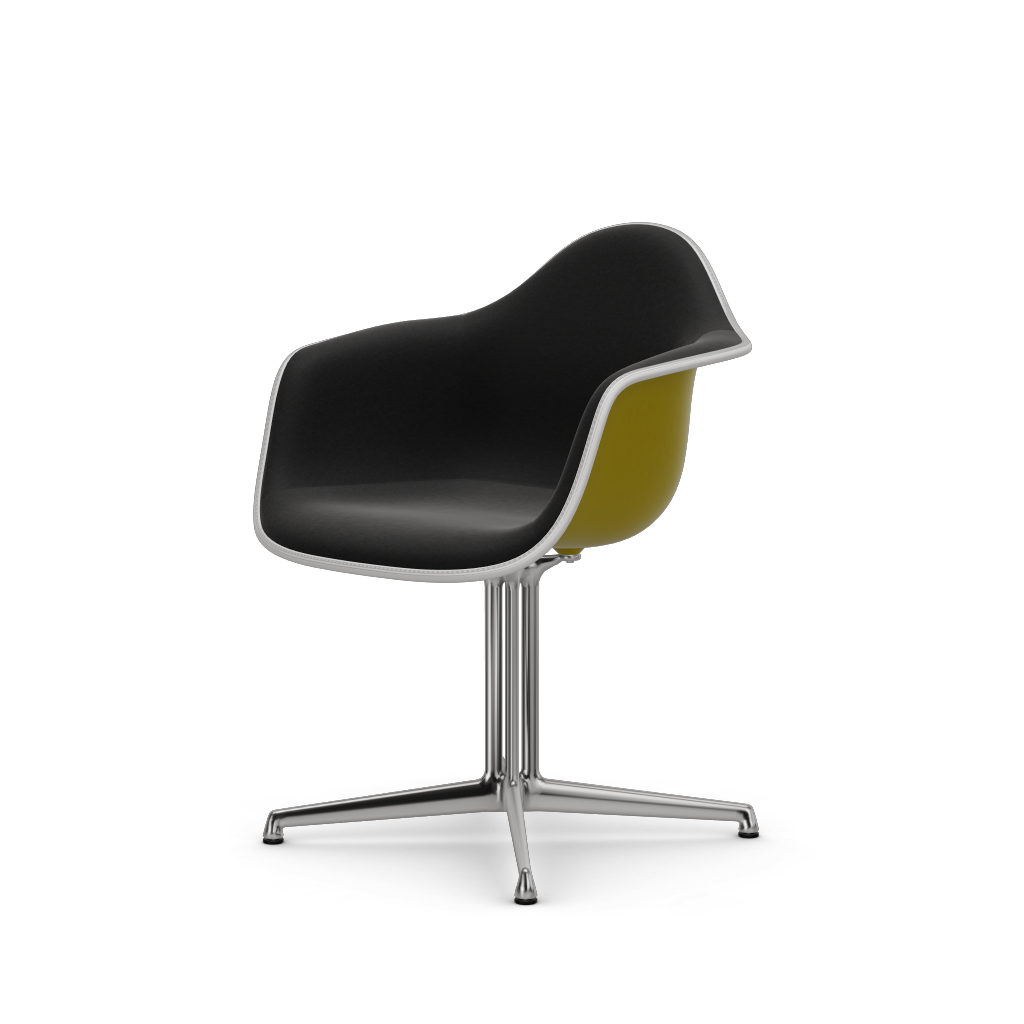 EAMES Plastic Armchair Dal (with Full Upholstery) (Color of Seat Shell -Mustard) (Request)