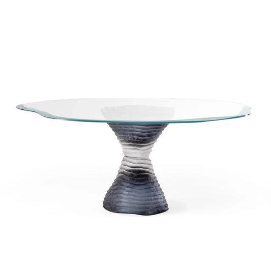 Murano 72 - Round Table With Murano Glass Base And Glass Top by Reflex