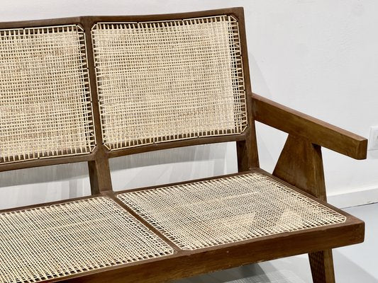 3-Seater Bench Sofa by Pierre Jeanneret, India, 1956-DLN-1811891