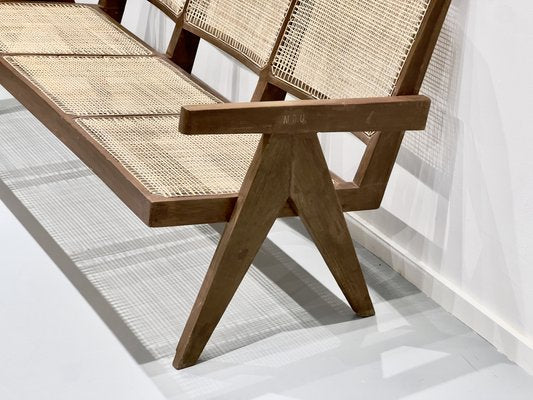 3-Seater Bench Sofa by Pierre Jeanneret, India, 1956-DLN-1811891