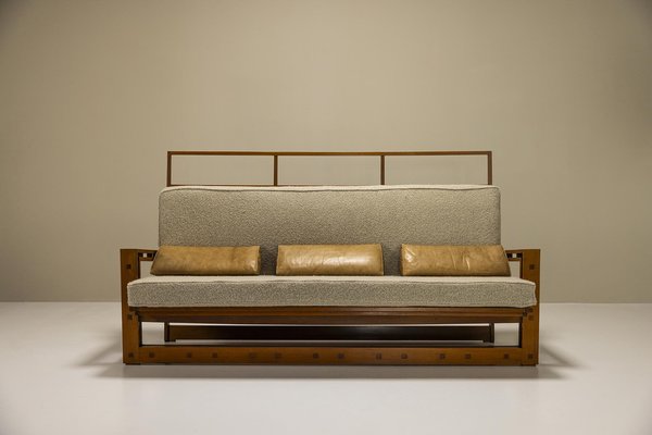 3-Seater Sofa in Ash and Mansonia Wood by Fausto Bontempi, Italy, 1961-UQV-1765873