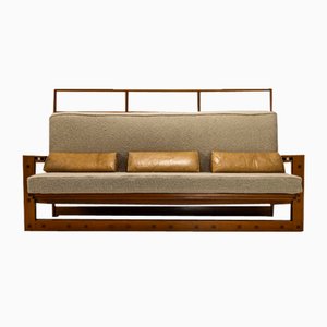 3-Seater Sofa in Ash and Mansonia Wood by Fausto Bontempi, Italy, 1961-UQV-1765873