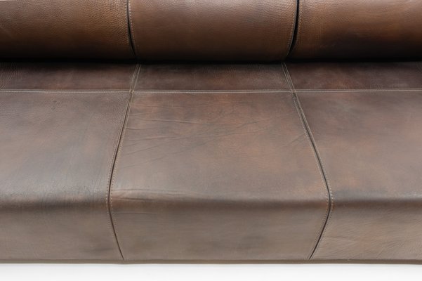 3-Seater Sofa in Brown Buffalo Leather by Marzio Cecchi, 1970s-TJQ-1742581