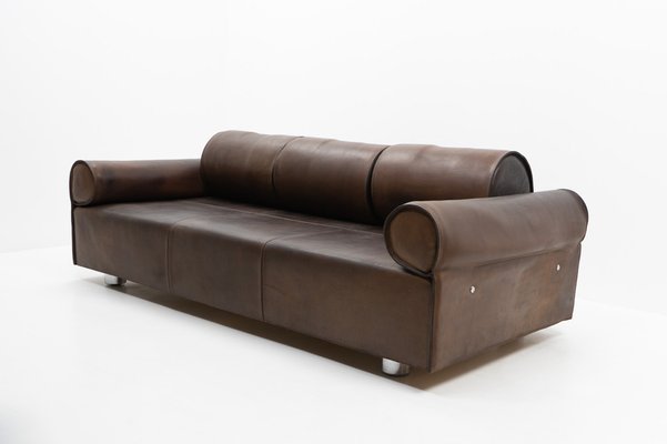 3-Seater Sofa in Brown Buffalo Leather by Marzio Cecchi, 1970s-TJQ-1742581