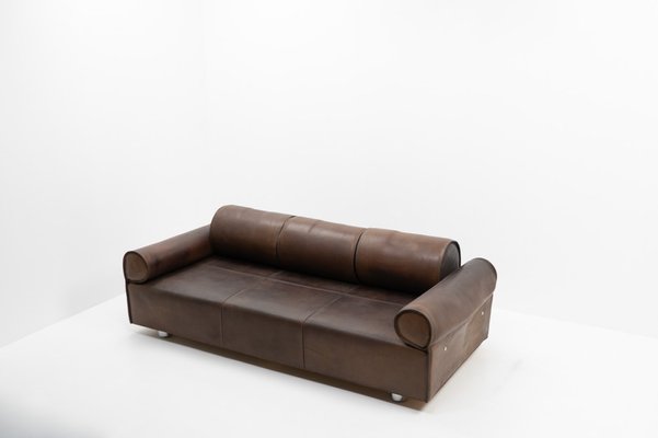 3-Seater Sofa in Brown Buffalo Leather by Marzio Cecchi, 1970s-TJQ-1742581