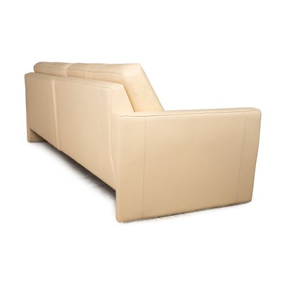 3-Seater Sofa in Cream Leather from FSM-RQW-1748468