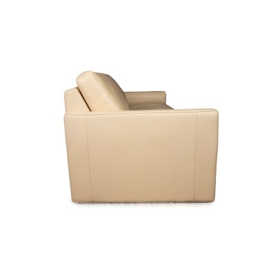 3-Seater Sofa in Cream Leather from FSM-RQW-1748468