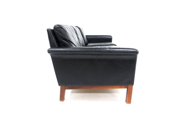 3-Seater Sofa in Leather, Sweden, 1960s-GEK-1794938