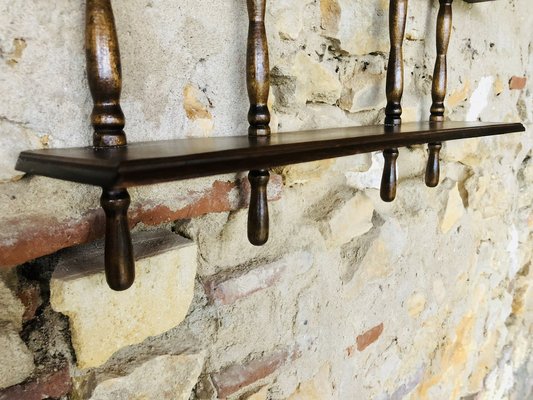 3-Tiered Wall Shelf in Walnut, 1960s-OJT-1791740