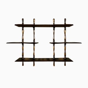 3-Tiered Wall Shelf in Walnut, 1960s-OJT-1791740