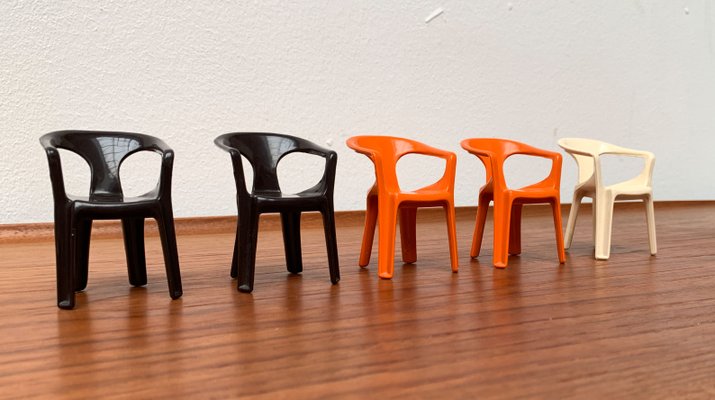 300 Monobloc Small Deco Chairs by Henry Massonnet for Stamp, France, 1970s, Set of 5-UAH-1375001