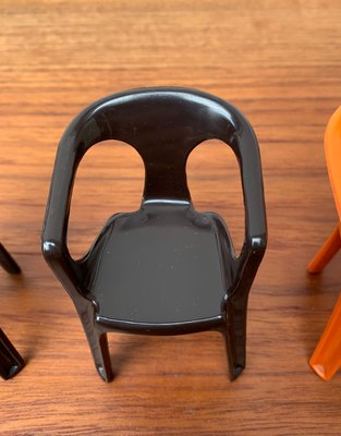 300 Monobloc Small Deco Chairs by Henry Massonnet for Stamp, France, 1970s, Set of 5-UAH-1375001