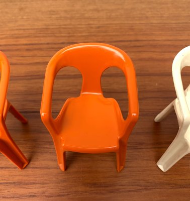 300 Monobloc Small Deco Chairs by Henry Massonnet for Stamp, France, 1970s, Set of 5-UAH-1375001