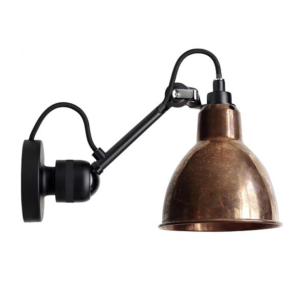 N304 Wall Lamp by Lampe Gras #Mat Black & Raw Copper Hardwired