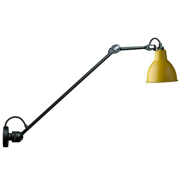 N304 L60 Wall Lamp by Lampe Gras #Mat Black & Yellow Hardwired