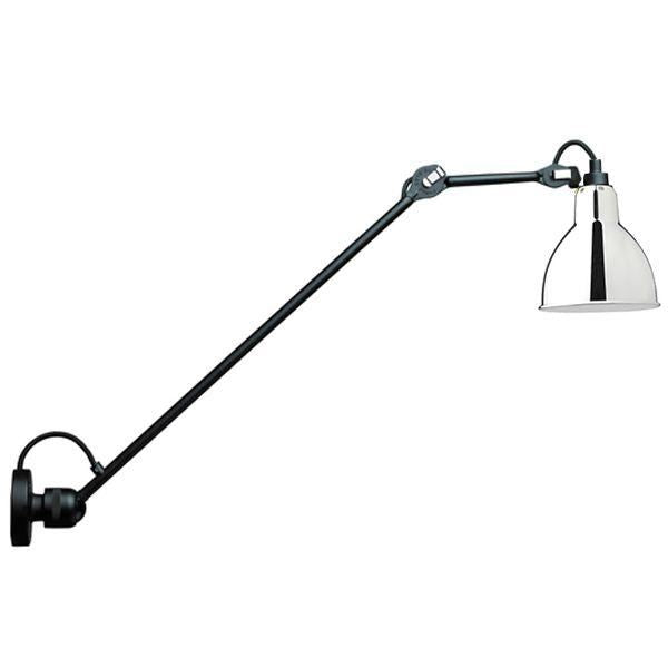 N304 L60 Wall Lamp by Lampe Gras #Mat Black & Chrome Hardwired